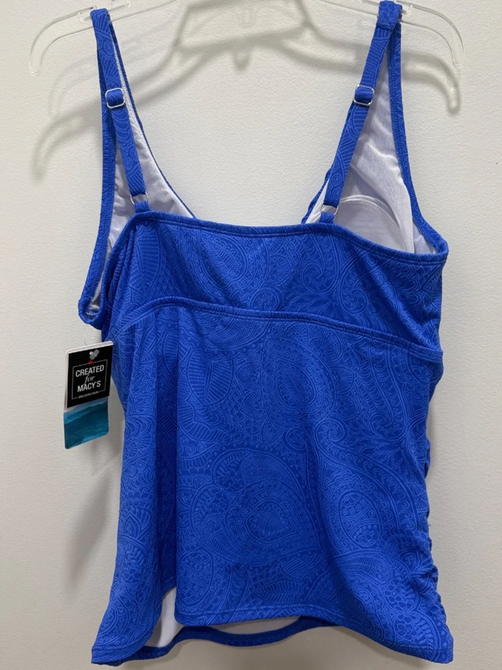 Blue Tankini Top by Swim Solutions, Size 14, NWT - Picture 3 of 4